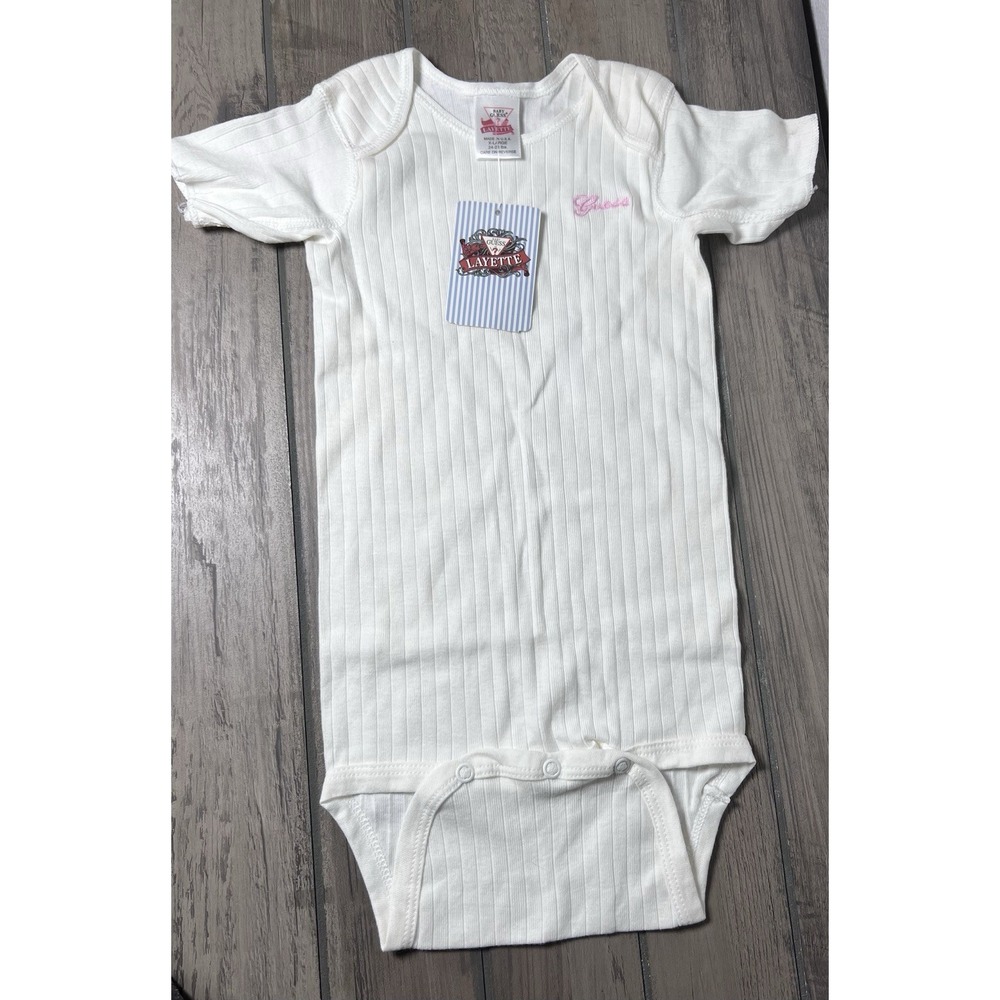 Baby Guess RARE NEW VINTAGE Layette  XL 18-24 Girls Pink Embroidered Logo